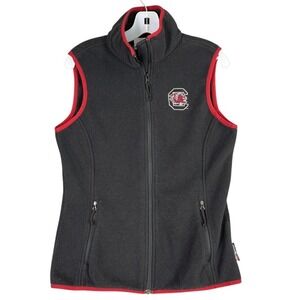 University of South Carolina Gamecocks Fleece Vest Womens Small Columbia College